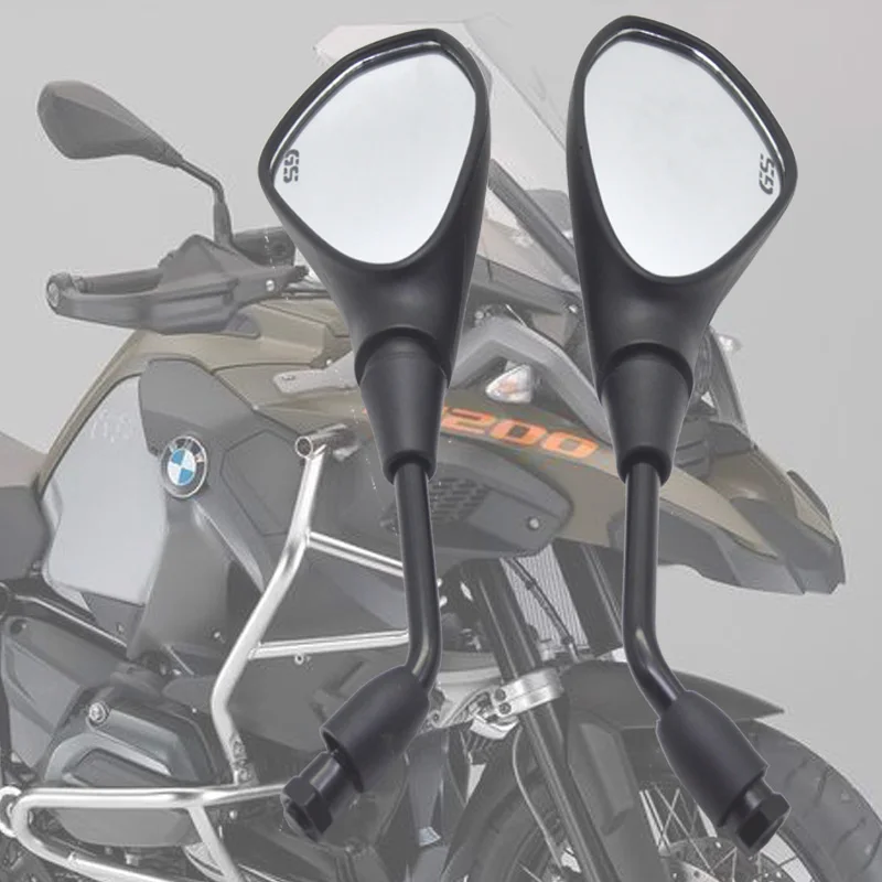 Universal 10mm Motorcycle Rearview Mirror Left&Right Rear View Mirrors Housing Side Mirror FOR BMW R1200gs R1200GS R1200RT