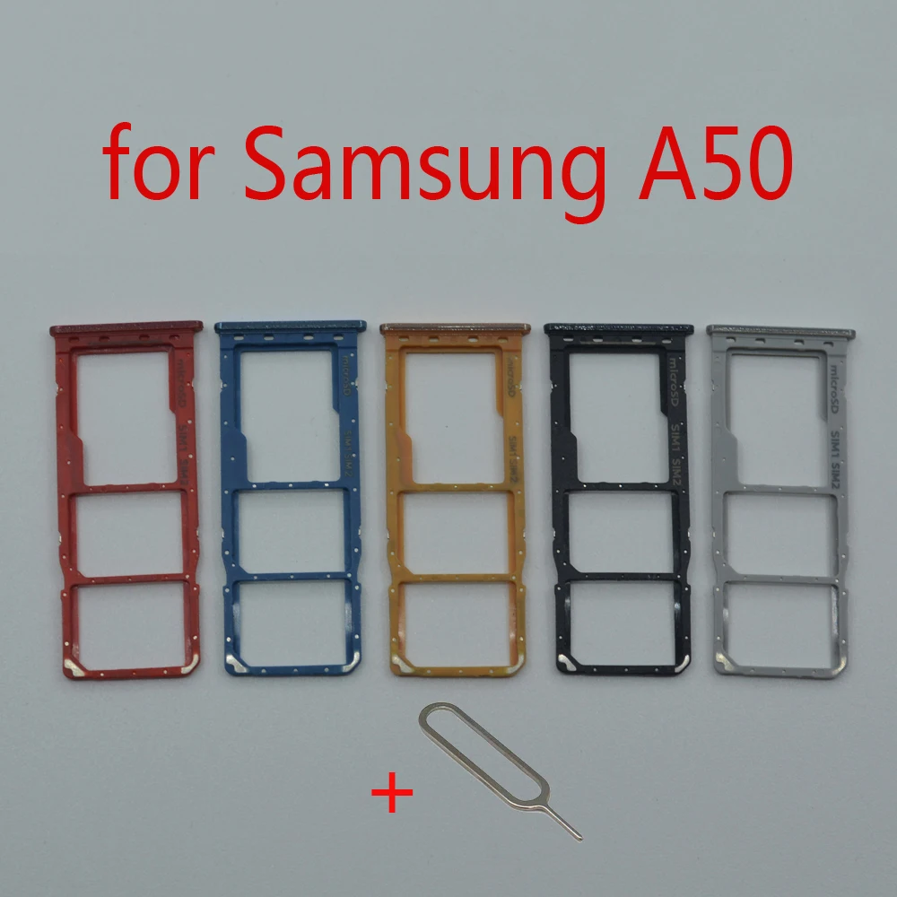 SIM Card Tray Holder For Samsung Galaxy A50 A505F A505FM A505FN Phone New Micro SD Card Slot Adapter Repair Parts