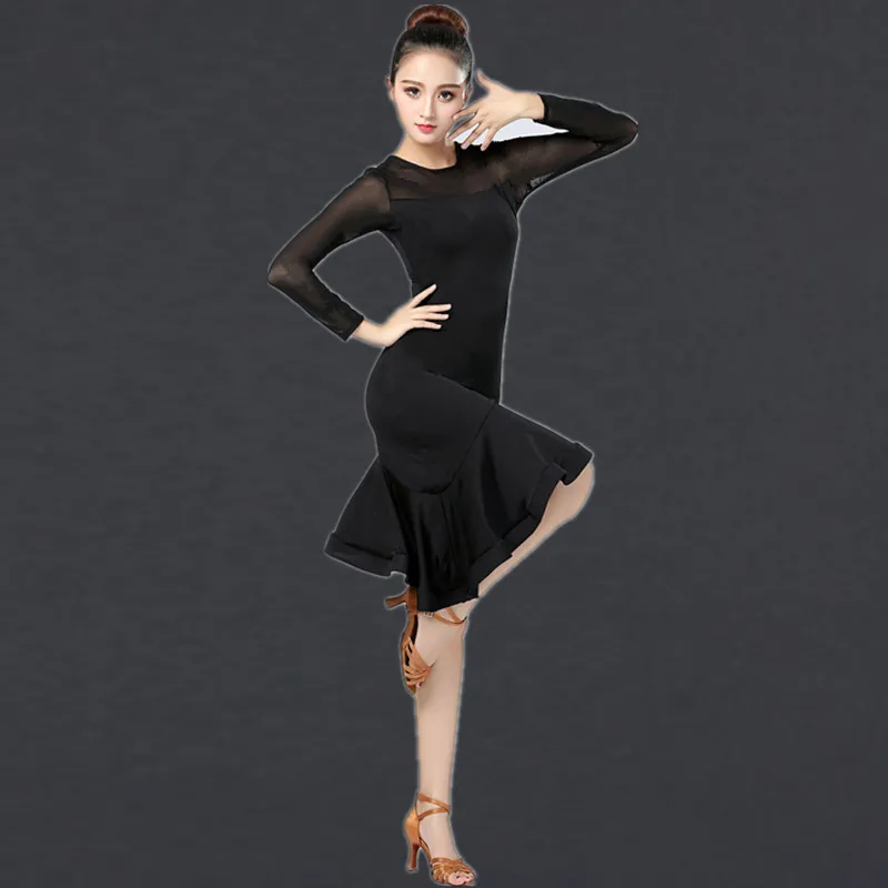 Latin dance costume female adult new practice clothes summer show dance Latin dance dress