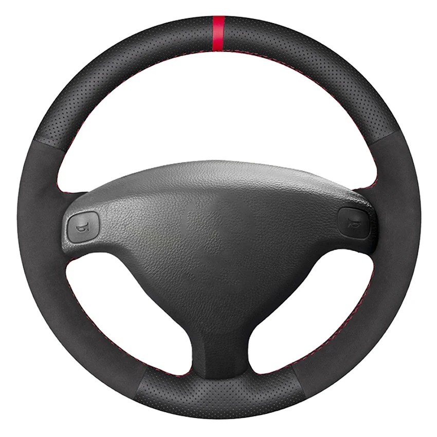 

Black Leather Suede Car Steering Wheel Cover For Opel Astra (G) Zafira (A) 1998-2005 Agila (A) 2000-2004 Buick Sail