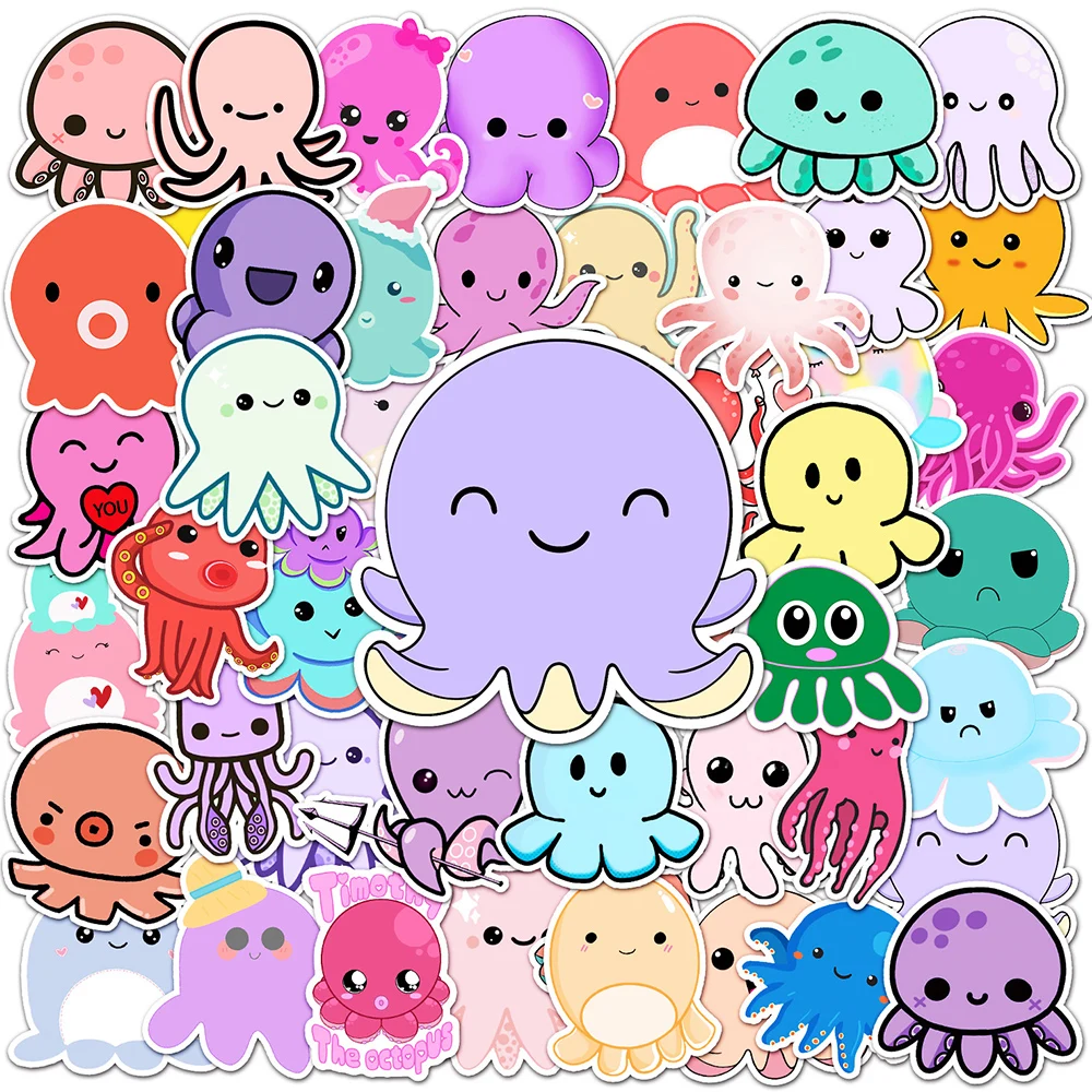 10/30/50PCS Cartoon Cute Octopus Mix Graffiti Stickers Car Guitar Motorcycle Suitcase Classic Toy Decal Sticker For Kid Gifts