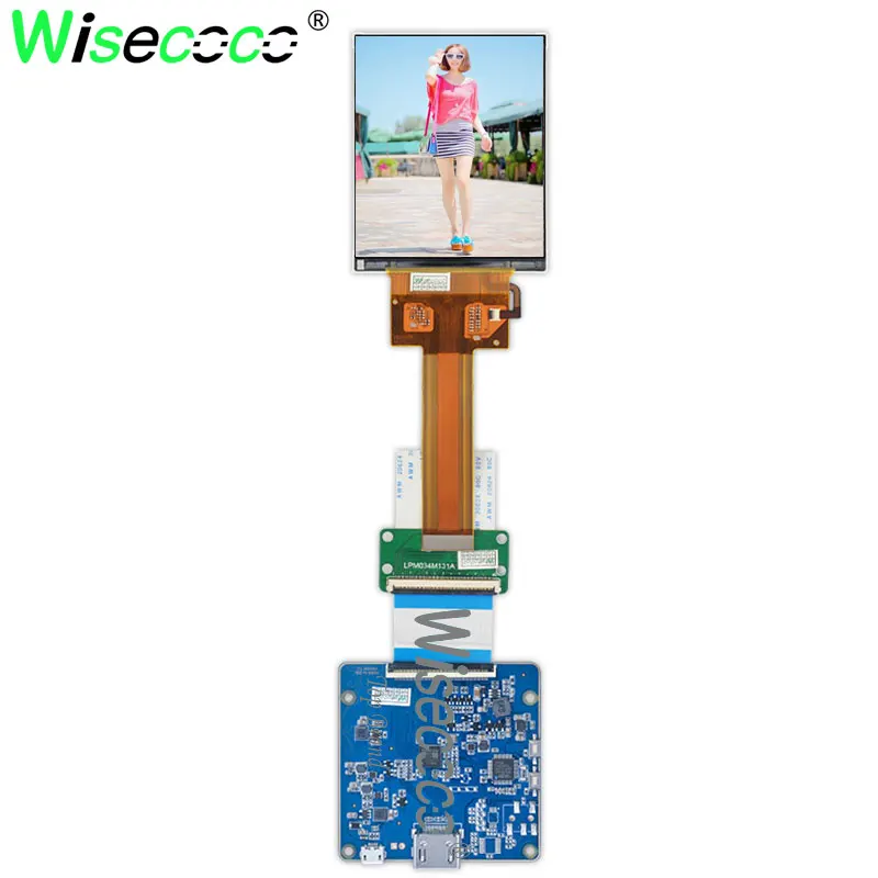 

ЖК-экран высокого разрешения Wisecoco 3,4 дюйма 1440x177 0 IPS 651PPI 6:7 ЖК-панель MIPI 60 контактов плата драйвера