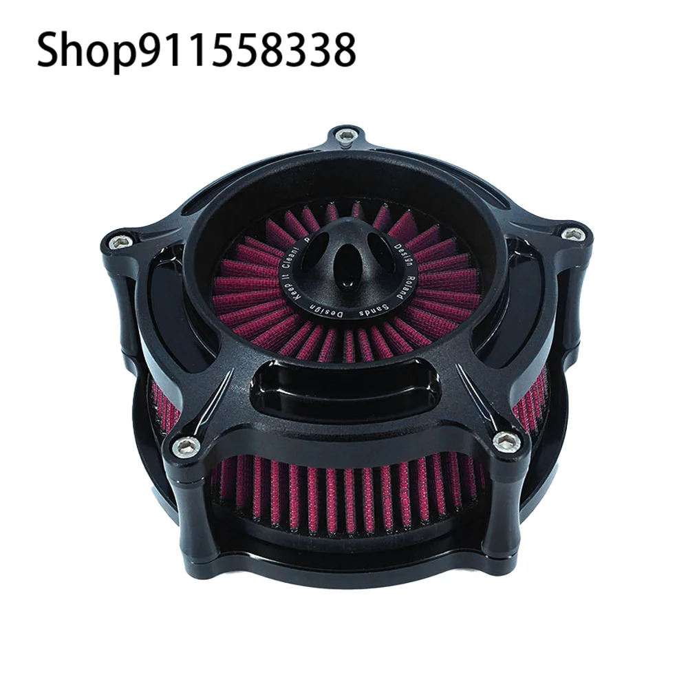 RSD Motorcycle Turbine Air Cleaner Matte Black Filter For Harley Sportster XL Touring Softail Dyna EVO & Twin Cam Fatboy FXDLS