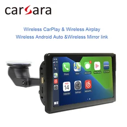 7 Cal z ekranem dotykowym samochód przenośny bezprzewodowy Tablet Apple CarPlay Android Radio multimedialna nawigacja Bluetooth HD1080 Stereo Linux