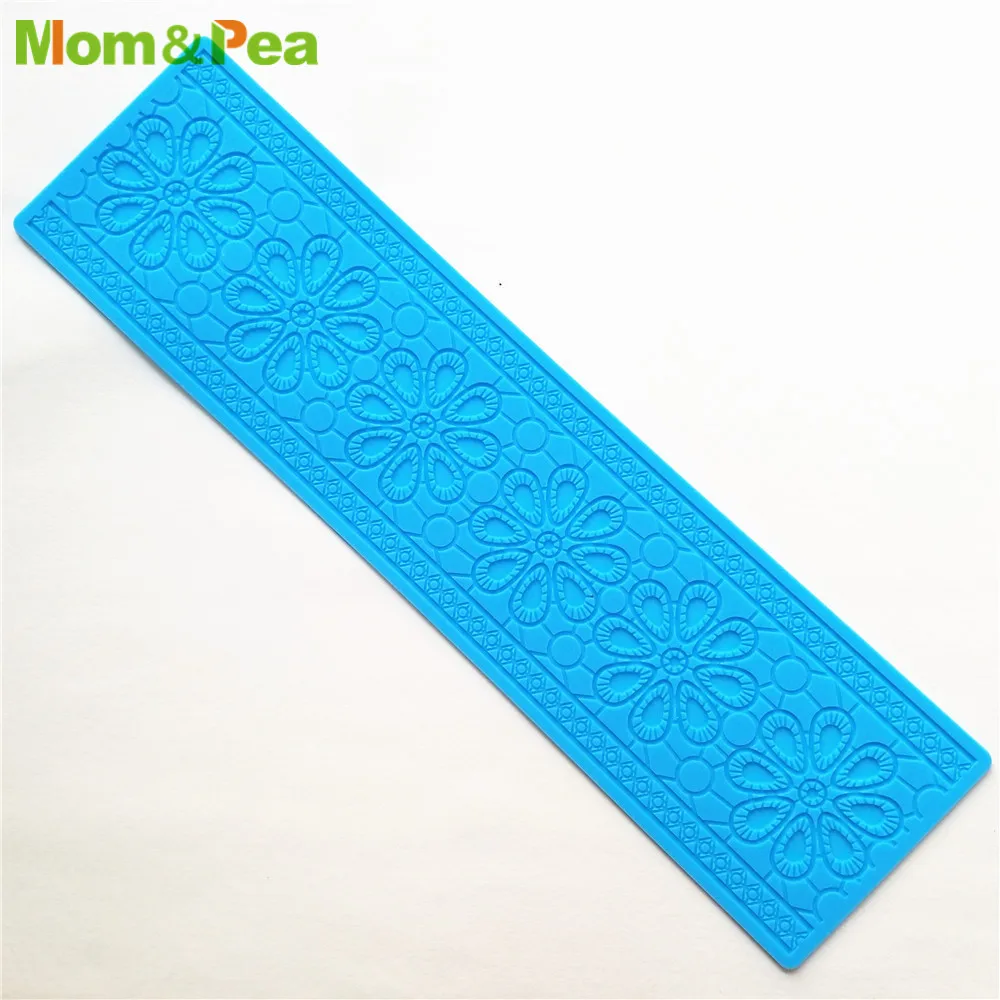 Mom & Pea-Cake 3D Lace Pad Mold, Decoração Do Bolo, Fondant Mold, Food Grade Silicone Mold, GX307-17