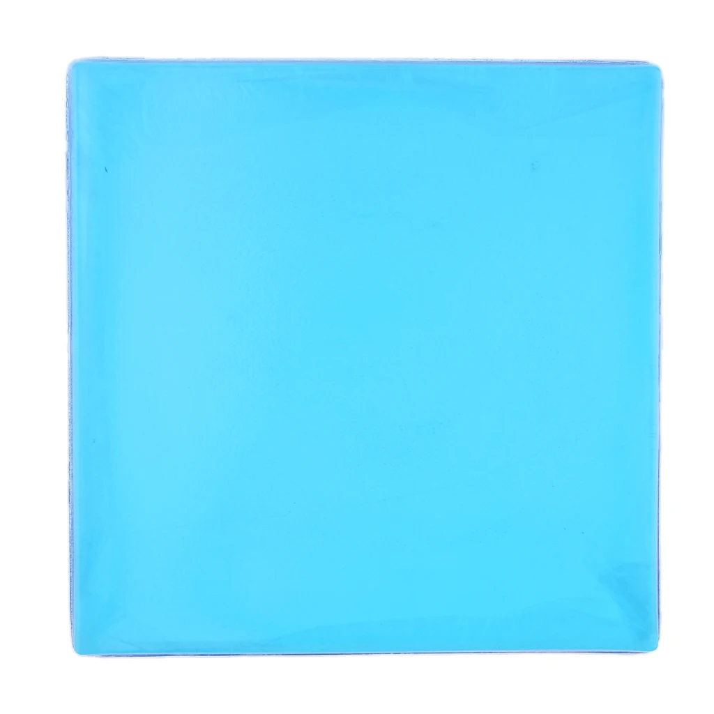 Motorcycle Seat Gel Pad Blue Shock Absorption Mats Cushion Seating 25x25x1cm