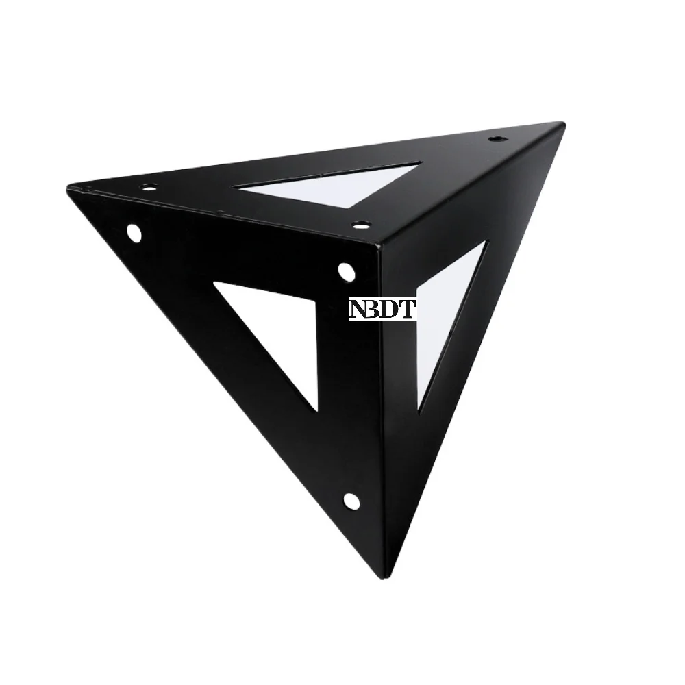 

4Pcs Matte Black Triangle Shaped Wall Mount Reversal Floating Shelf Bracket Support With Screws