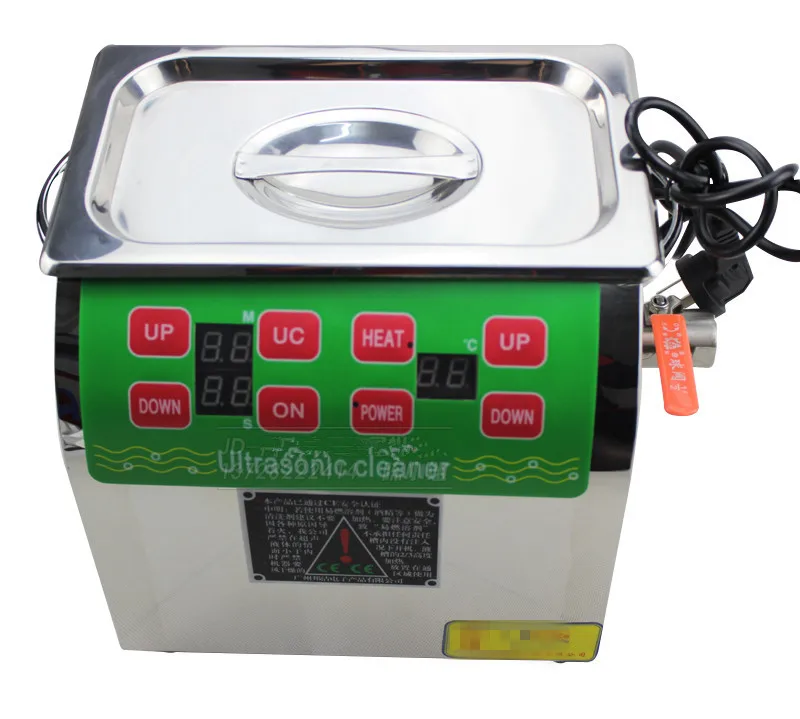 100W 3L Deisel Common Rail Fuel Injectors Steel Ultrasonic Tank Cleaning Machine for Pump Parts Nozzles Valves Cleaner