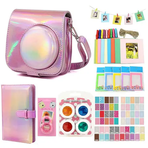 Voor Fujifilm Instax Mini 9 8 8 + Camera Accessoires Bundel Kit Schouderriem Bag Case Fotoalbum Film Frame filters Selfie Lens