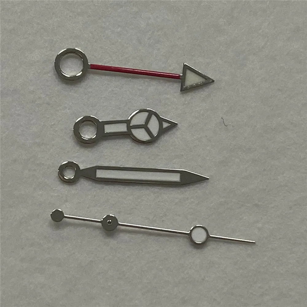 GMT Watch Hands Green Luminous 4- Needle for Mingzhu 3804 GMT Automatic Watch Movement Repair Parts