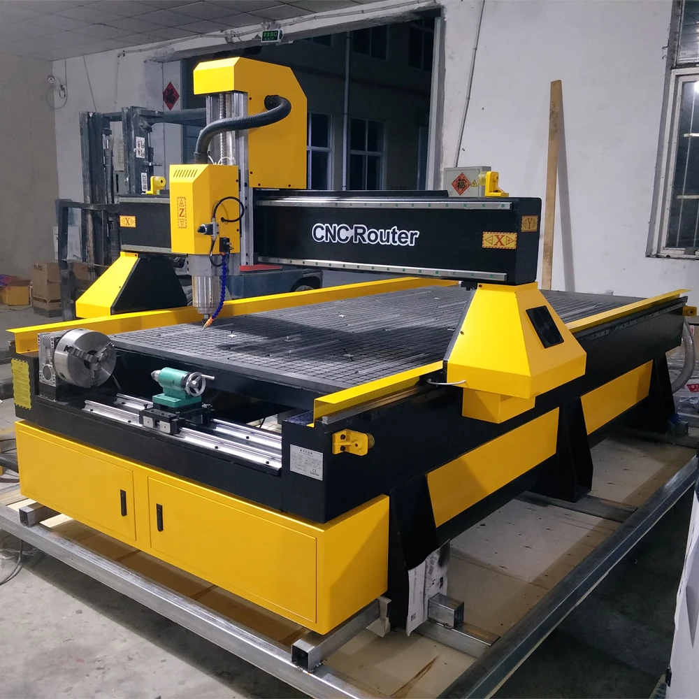 1325 3d 4 Axis Wood Cutting Machine with Mach3 DSP Controller Cnc Router Machines with Rotary Device