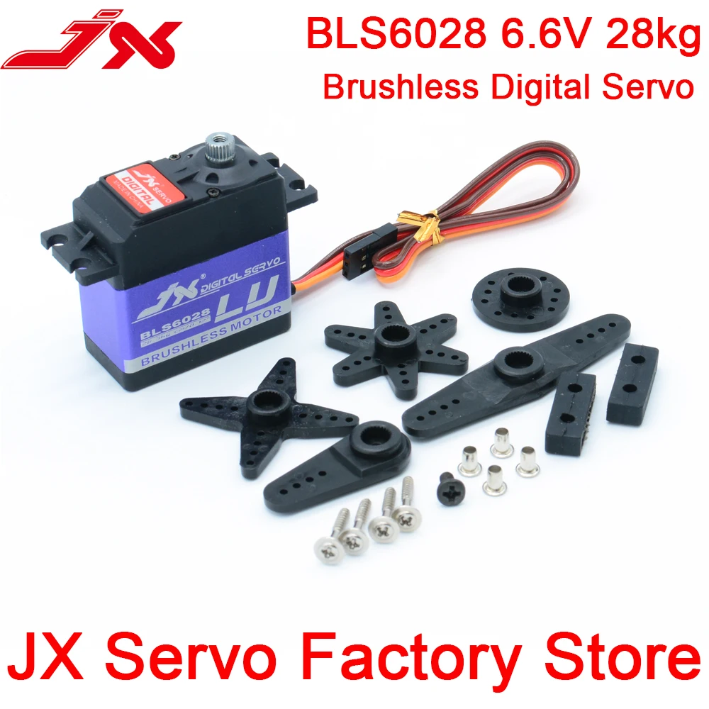 JX Servo BLS6028 28kg High Torque Metal Tooth Standard Digital Brushless Servo For RC Car Drone Aircraft Hobby Parts