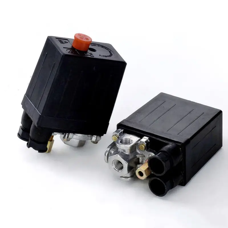 صمام تحكم بمفتاح ضغط ضاغط هواء متين 90-120psi 1/4 منفذ