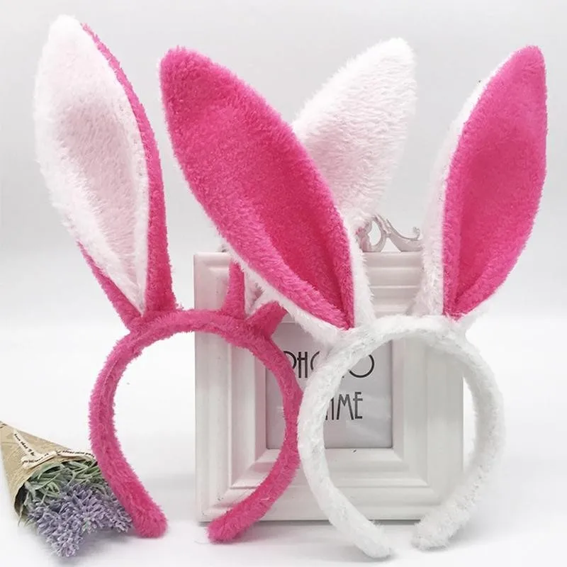 Cute Rabbit Ear Headband Prop Plush Hairband Dress Party Hairband Bunny Adult Gift Kids Decorations Costume Ear For Home Ea A2R4