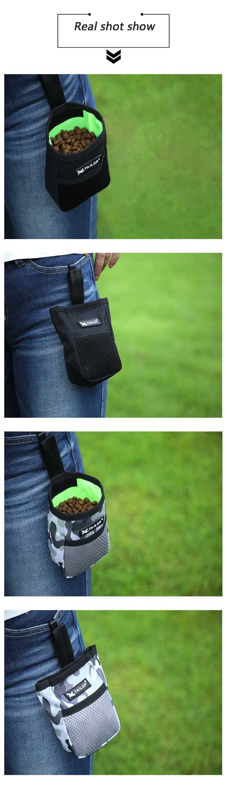 Outdoor Portable Dog Trainings Bag Durable Walking Snack Treat Bags Detachable Puppy Reward Bag Dog Training Supplies For Pet