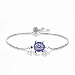 Bohemian Turtle Animal Charms Braided Bracelet for Women Child Crystal Bead Adjustable Rope Chain Yoga Anklet Jewelry