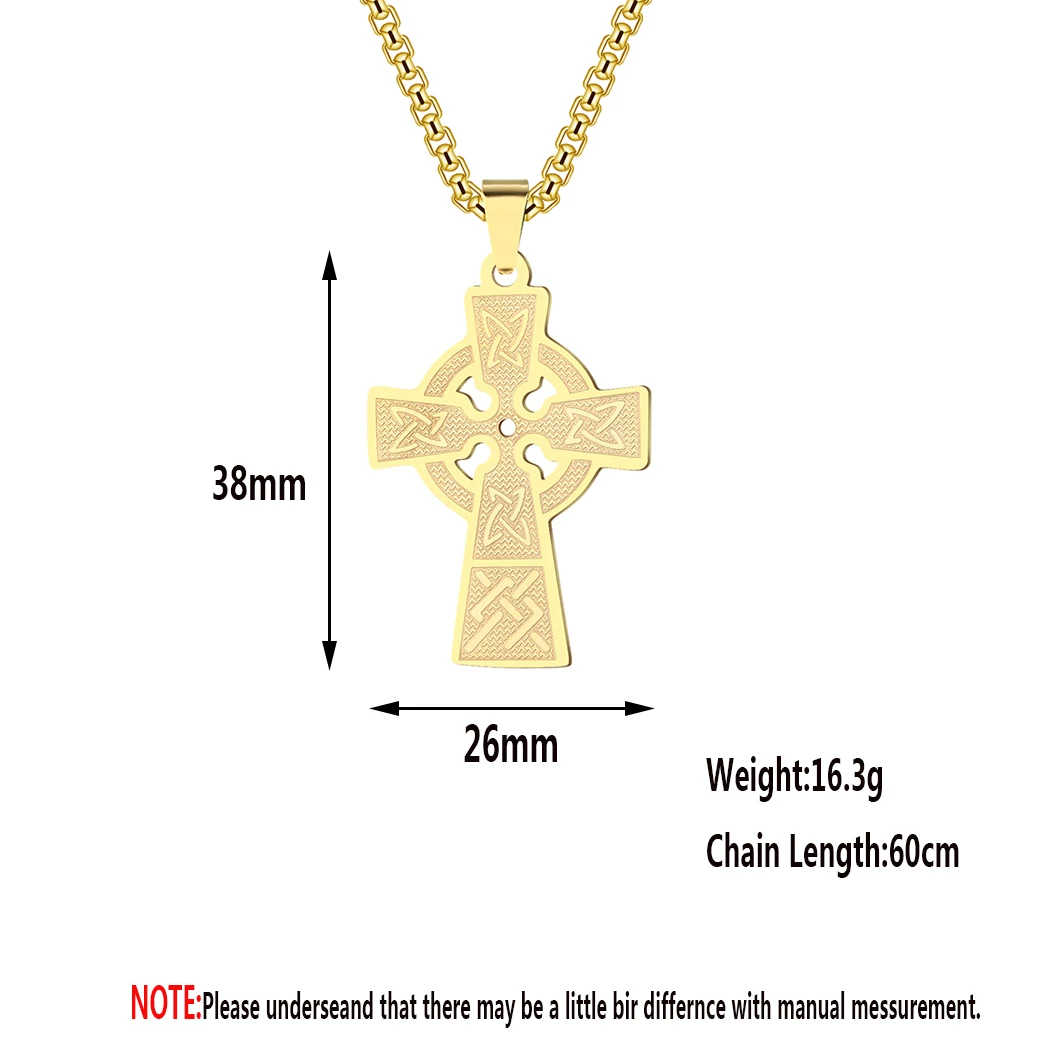 Kinitial Fashion Armenian Cross Knot Necklace Talisman Solar Celtics Armenian Druid Amulet Pendants Necklaces Choker Jewelry