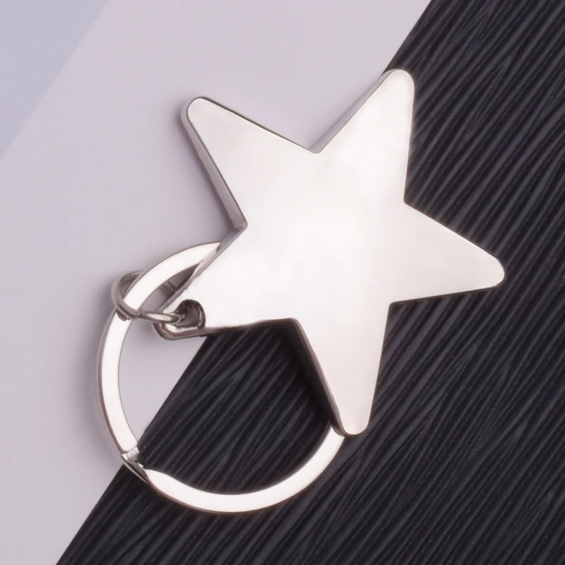 

1Pcs star keychain keyring Zinc Alloy Star Shaped Keychains Metal Keyrings Five Pointed Star Shaped key chain