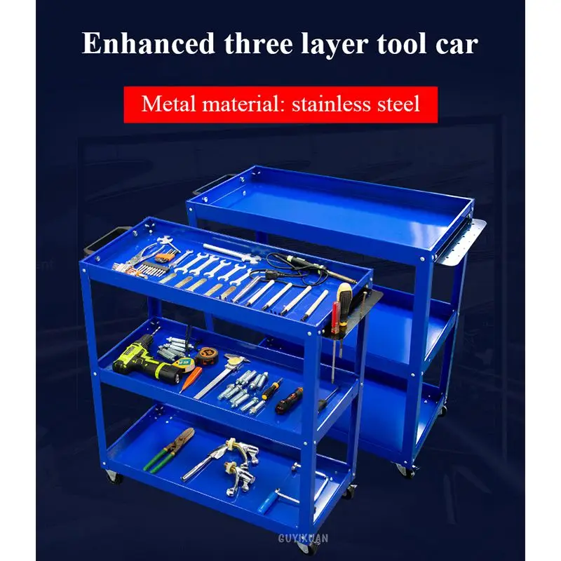 Tool cart multifunctional shelf layer hand push tool cart maintenance storage rack mobile cabinet auto repair turnover cart