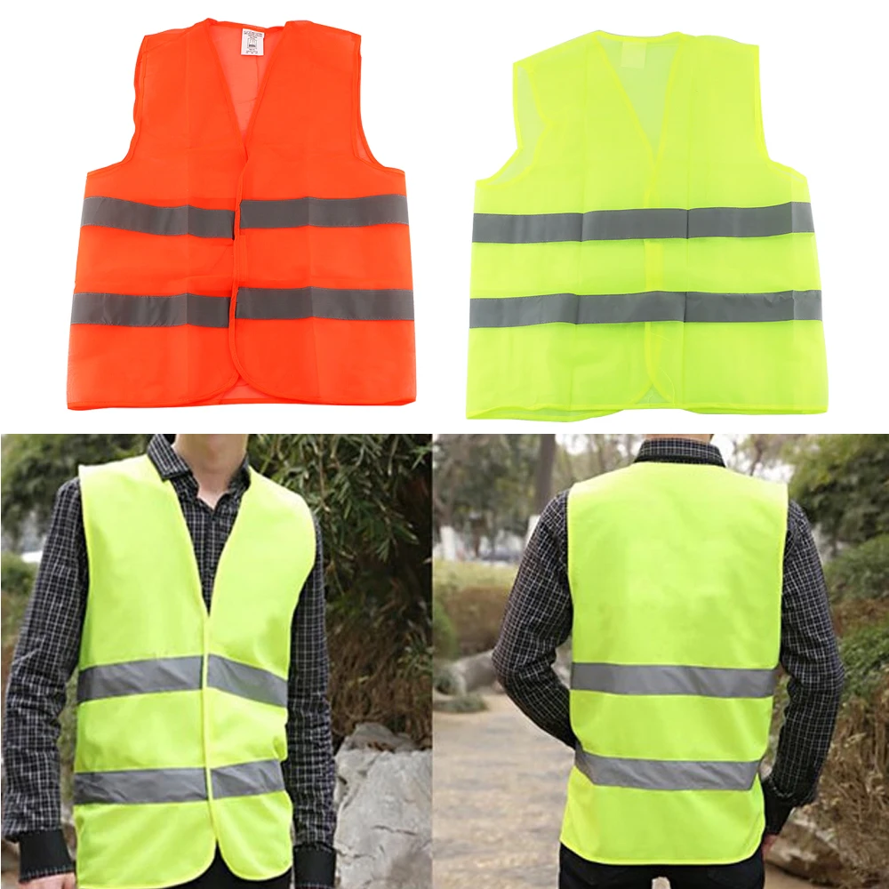 Emergency Car Repair High Visibility Neon Safety Vest Reflective Belt for Outdoor Sports Running Cycling Car Reflective Vest