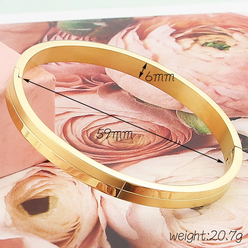 New Fashion Hot Sale Semi-matte Semi-smooth Woman\'s Bangle Ladies Jewelry Gift Stainless Steel Bracelet Wholesale