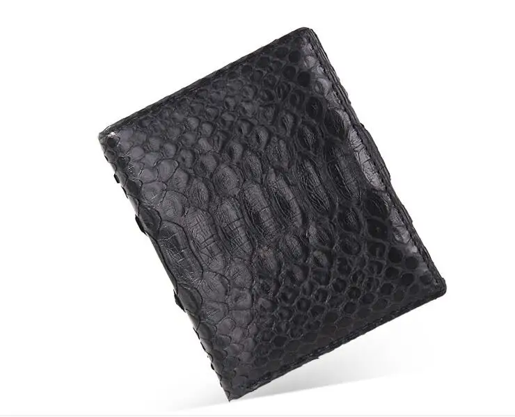 100% real genuine python skin snake leather bifold men wallet bank credit card holder black color with OEM Customized services