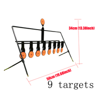 9-ring Shooting Target  Shooting Metal Target Automatic Reset Spinning Air Rifle Target Shooting  Automatic Target Reset