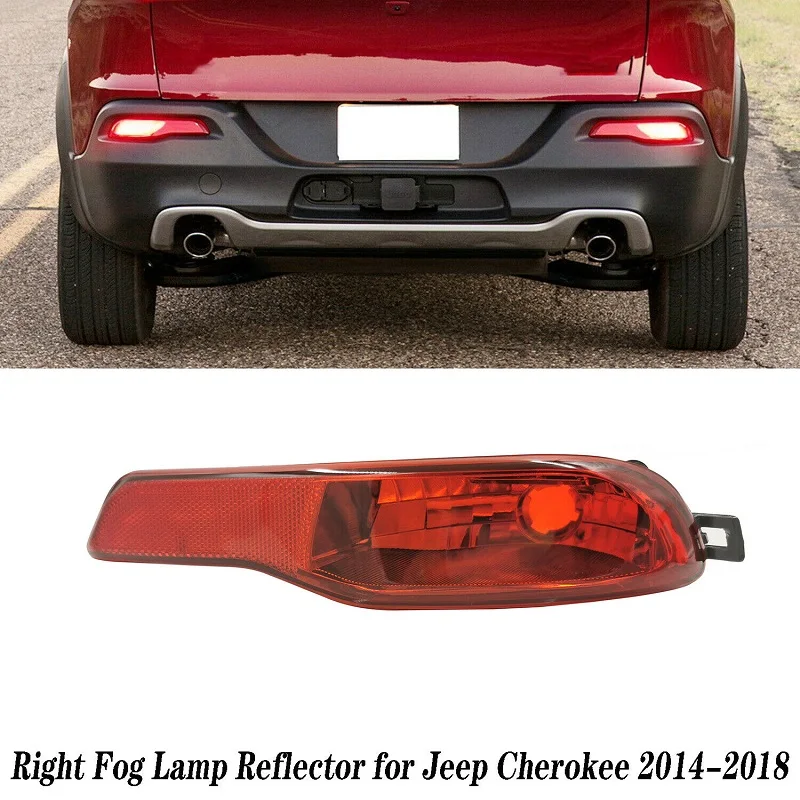 

LED Rear Bumper Light for Jeep Cherokee 2014 2015 2016 2017 2018 Tail Brake Reflector Stop Signal Lamp Rear Fog Light Left/Right