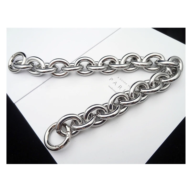 Metal Chain Bag Strap Handmade Bag Accessories Wallet Bag Straps Big O Ring Aluminium Chains Small Bag Round Clasp High Quality