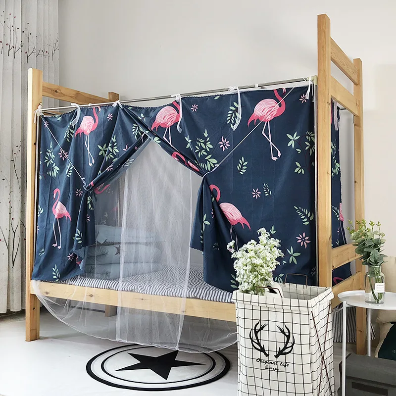 Bed Curtain for Student Children Dormitory Mosquito Net Integrated Upper Shop Lower Shade Cloth men\'s female bedroom bed canopy