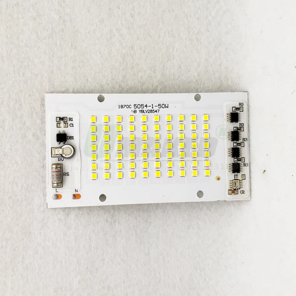 50W AC220V SMD 2835 LED PCB 112x61mm HA CONDOTTO Il Proiettore Modulo piastra di Alluminio Bianco/Caldo SMD2835 intelligente IC Driver Per