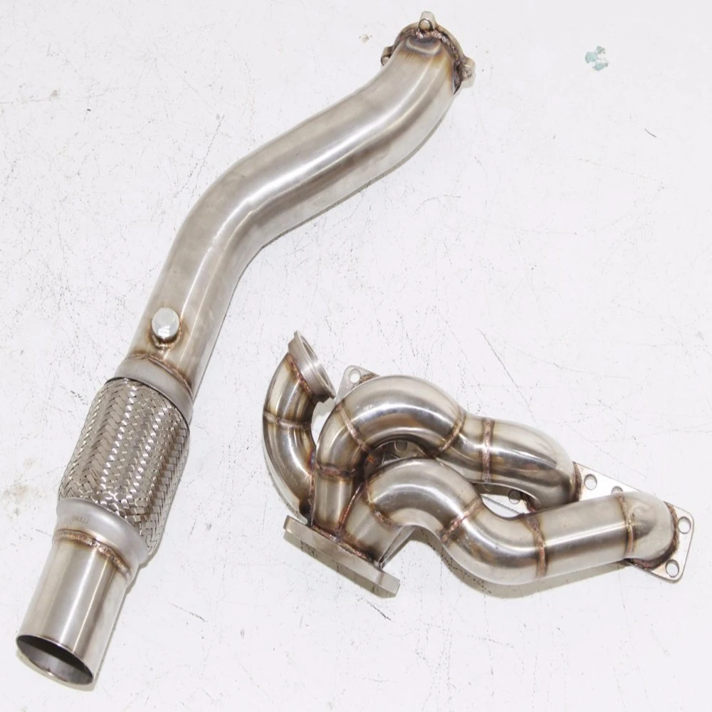 Ze stali nierdzewnej Stee Turbo kolektor z rurą spustową do 1992-1998 BMW E36 318I 318IS M40 M42 M43 M44