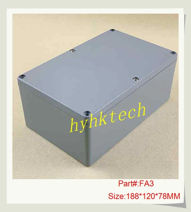 

FA3:188*120*78MM Waterproof Aluminum Junction Box Electronic Terminal Sealed Diecast Metal Enclosure Case Connector outdoor