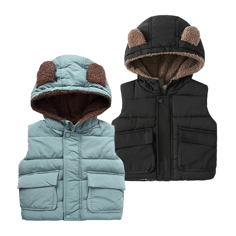 

Fleece Thick Warm Boys Waist Coat Toddler Sleeveless Vest Thermal Winter Kids Jacket Children Clothing