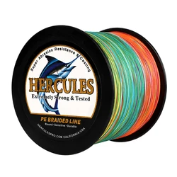 Hercules Fishing Line 12 Strands Braided Wire PE 10LB to 100LB 100M TO 2000M Multicolor 0.12mm-2.0mm PE Fish Line Braid Line