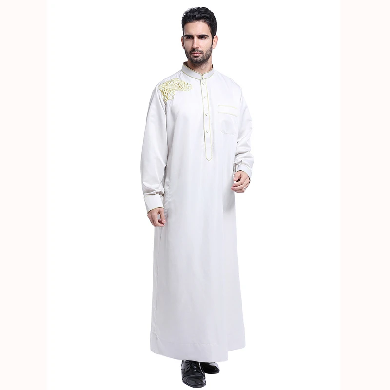 Men\'s  Muslim Clothing Fashion Dubai Abaya Turkey High Quality Embroidery Pakistan Caftan Islamic Robes Moroccan Jelaba