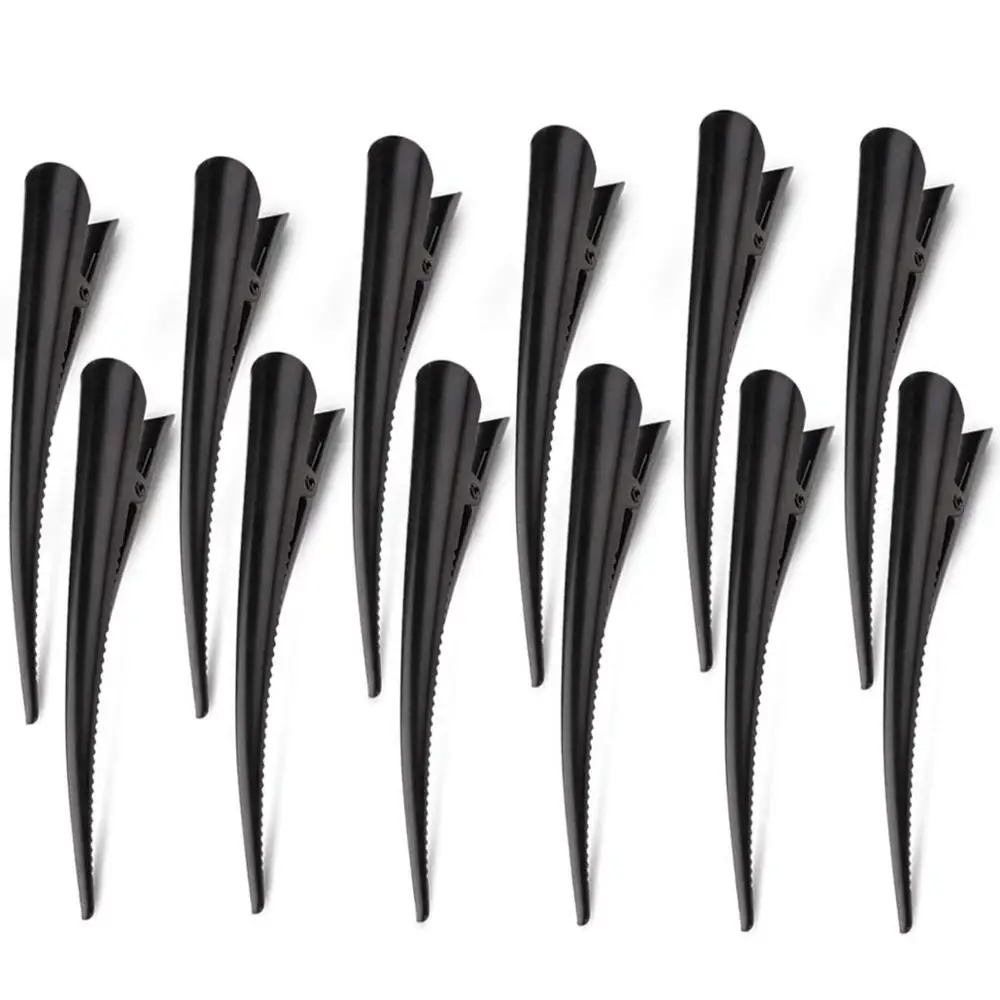 6/12 Pcs Black Metal Non-slip Crocodile Clip Hair Clip Hairdressing Styling Tool Hair Styling Accessories Women Barrettes