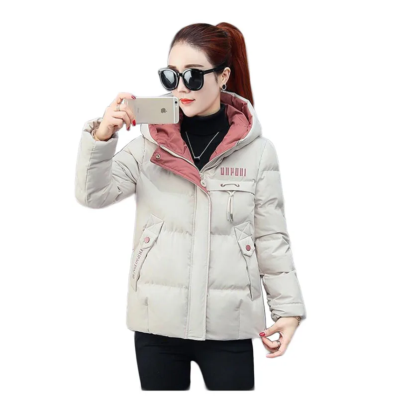 

Trending Products Cotton clothes Women winter jacket Loose size Short coat Hooded Down cotton Warm Outwear Free shipping 1912