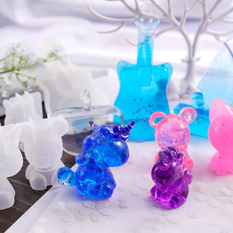 Unicorn Chocolate Silicone Mold Fondant Ice Cube Mould Pudding Candy Soap Candle Molds Baking Cake Decoration Tools