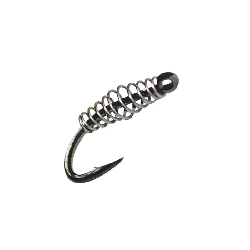 10-20PCS/lot Fishing Spring Swivel Hook Barbed Carp Hook  Fly Fishing Hook Fishing Accessories Tackle