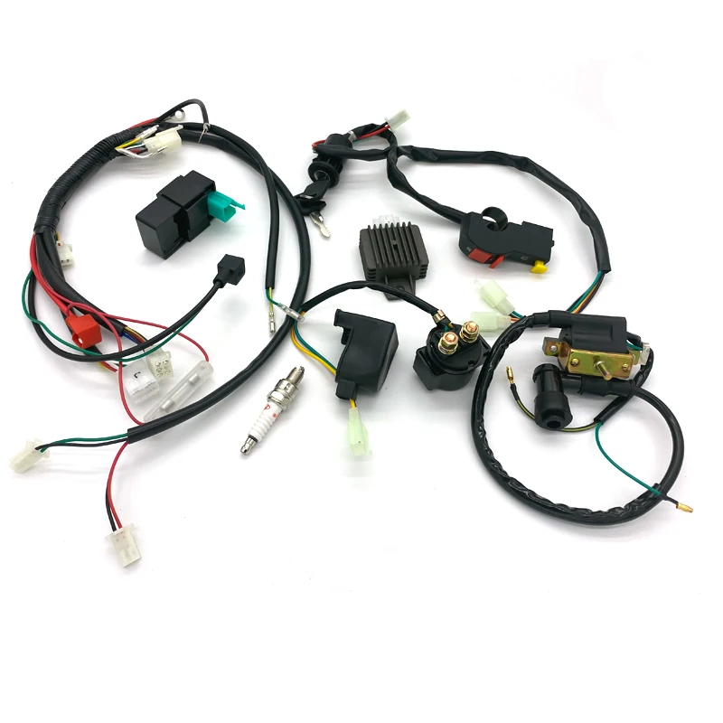 Electrics Wiring Harness Loom CDI Coil For ATV QUAD 50 70 90 110CC Electric Quad Kit Motorbike four wheel ATV accessories