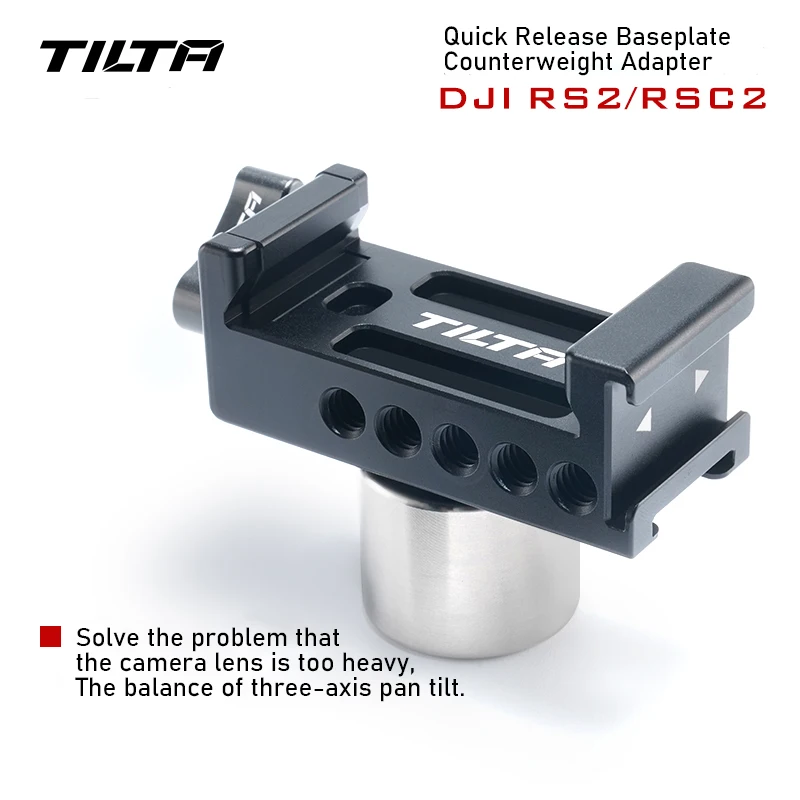 TILTA TGA-BCA Quick Release Baseplate Counterweight Adapter With DJI RS2 RSC 2