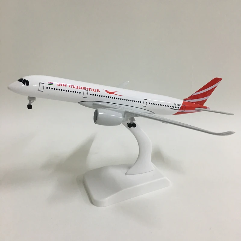 

JASON TUTU 20cm Mauritius Airbus A350 Plane Model Airplane Model Aircraft Model 1:300 Diecast Metal planes toys Gift Collect