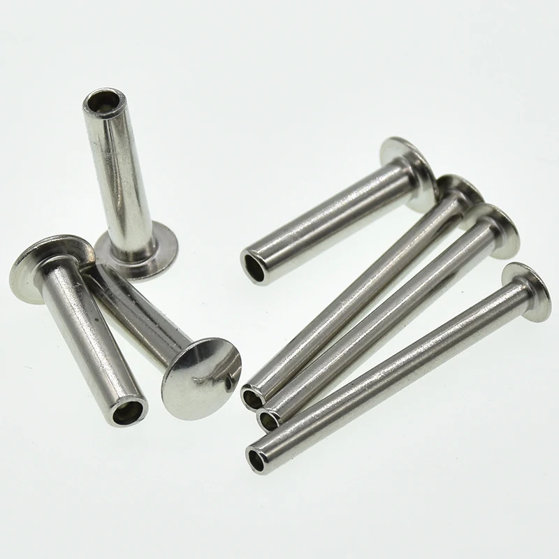M3 M4*3/4/5/6/8/10/12/14/16/18/20/25/30mm GB873 304 Stainless Steel Oval Head Semi-Tubular Rivets Round Head Half Hollow Shank