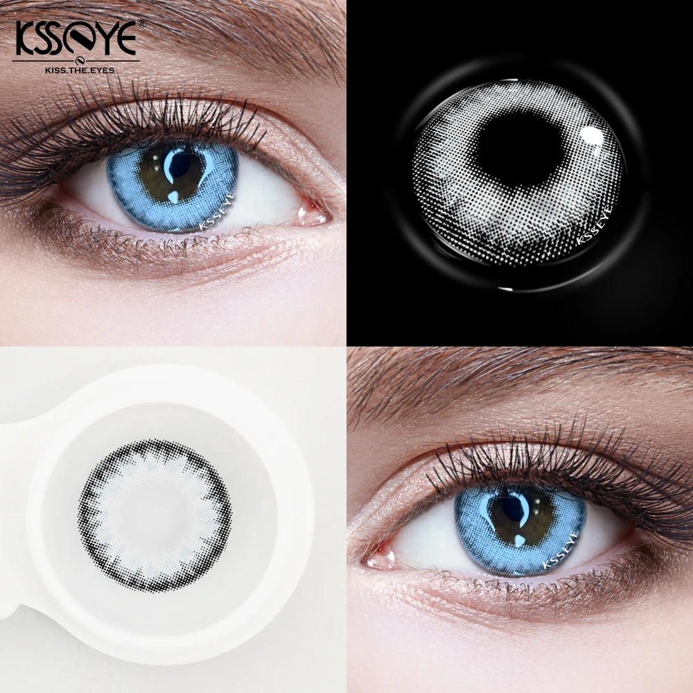 KSSEYE 2pcs/pair Pro Color Contact Lens Eye Color Cosmetic Color Contact Lens Beauty Eye Contact Lenses