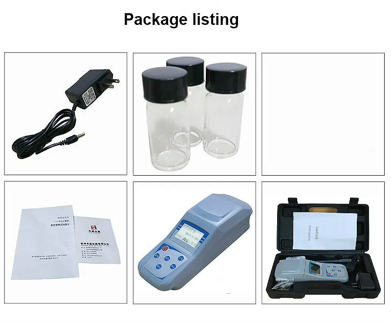 Turbidimeter Microcomputer Scattered Light Turbidity Meter Intelligent Colorimeter Range 0-200NTU 0.1NTU with Calibration Fluid