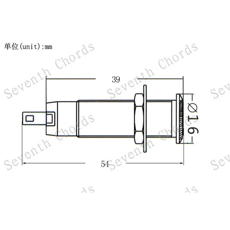 1Pcs 6,35mm 1/4 "Gewinde Zylinder Bass Gitarre Jack Pickup Ausgang Eingang Steckdose für Elektrische Gitarre Zubehör teile – Detail 14
