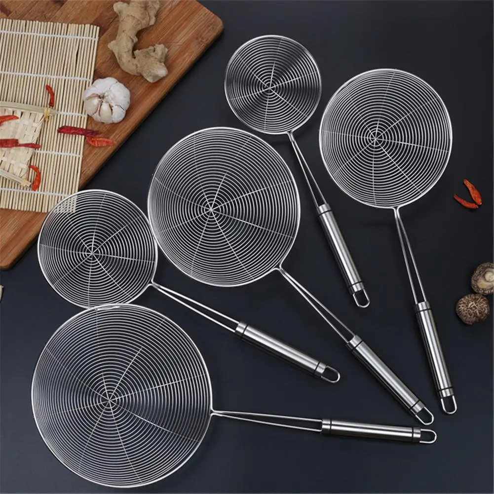 

Skimmer Solid Spider Strainer Ladle Colander Stainless Steel Kitchen Utensil Tool French Fries Fish Frying Utensil For Frying