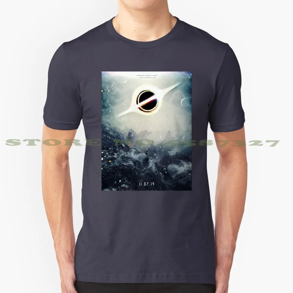 Black Hole Fictional Teaser Movie Poster Design 100% Cotton T-Shirt Interstellar Movie Film Movieposter Space Surreal