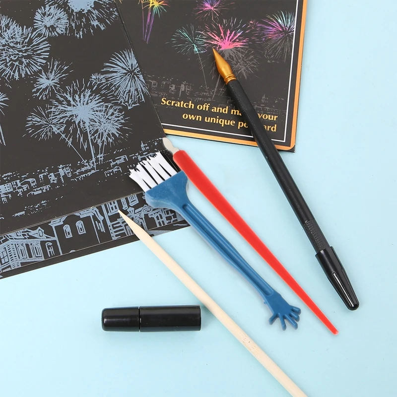 5 шт. Набор для рисования, рисования, царапин, Стик, скребок, ручка, инструменты, креативные «сделай сам», несессер, товары, Новинка